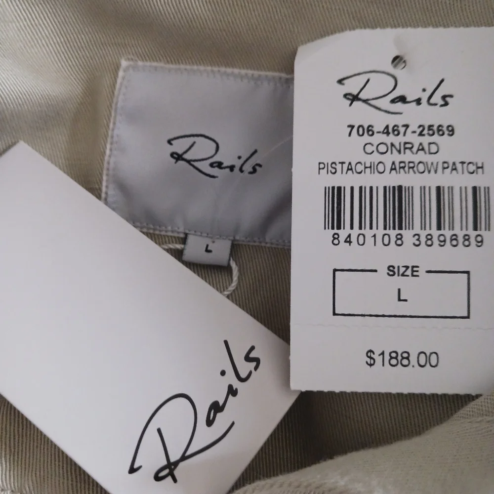Rails Revolve Conrad Military Jacket in Pistachio Arrow Patch - Picture 15 of 16